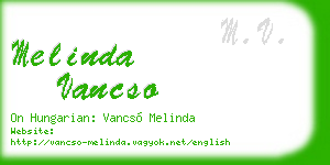 melinda vancso business card
